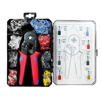 Σετ Αυτορυθμιζόμενη Πρέσα Ακροδεκτών Με 1200 Ακροδέκτες 0.25-10mm² HSC8 6-4A - Adjustable Square Ferrule Wire Crimpers