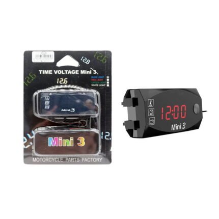 Ψηφιακός μετρητής βολτόμετρο, ρολόι και θερμοκρασίας - Time voltage mini 3