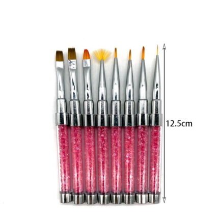 Σετ πινέλα νυχίων 8τμχ - Nail brushes 8pcs